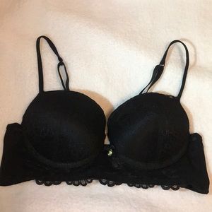 ♡bebe♡ black lace bra